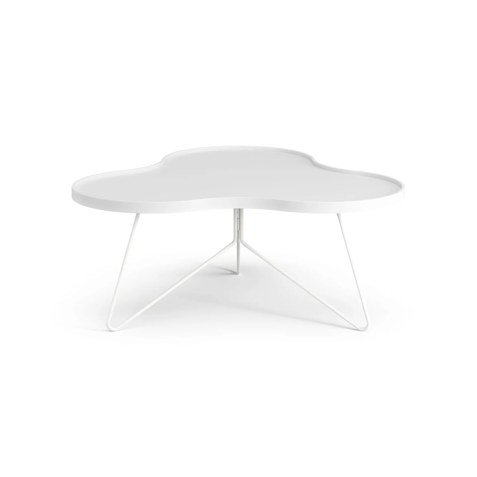 Flower mono tafel 84 x 90cm, H39 cm Es wit glanzend Swedese