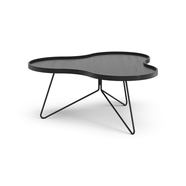 Flower mono tafel 84 x 90cm, H39 cm Es zwart glanzend Swedese