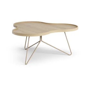 Flower mono tafel 84 x 90cm - H39 Gelakt eiken-nutmeg RAL1019 - Swedese