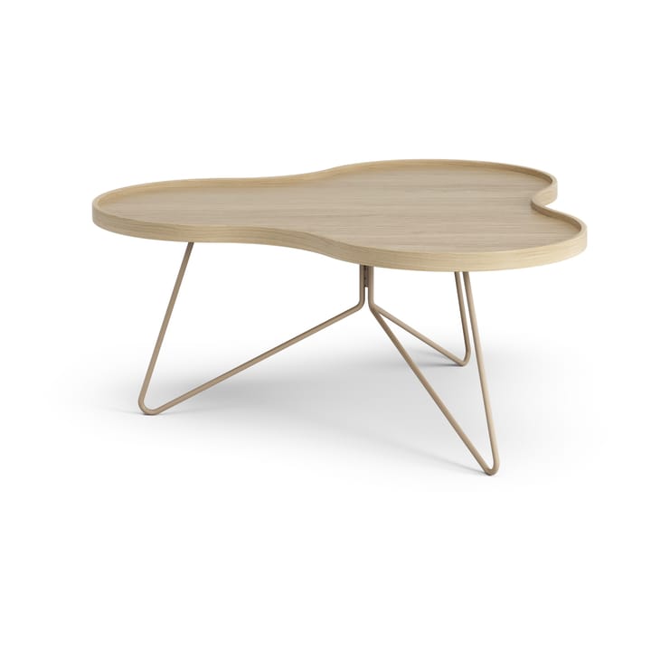 Flower mono tafel 84 x 90cm, H39 Gelakt eiken-nutmeg RAL1019 Swedese