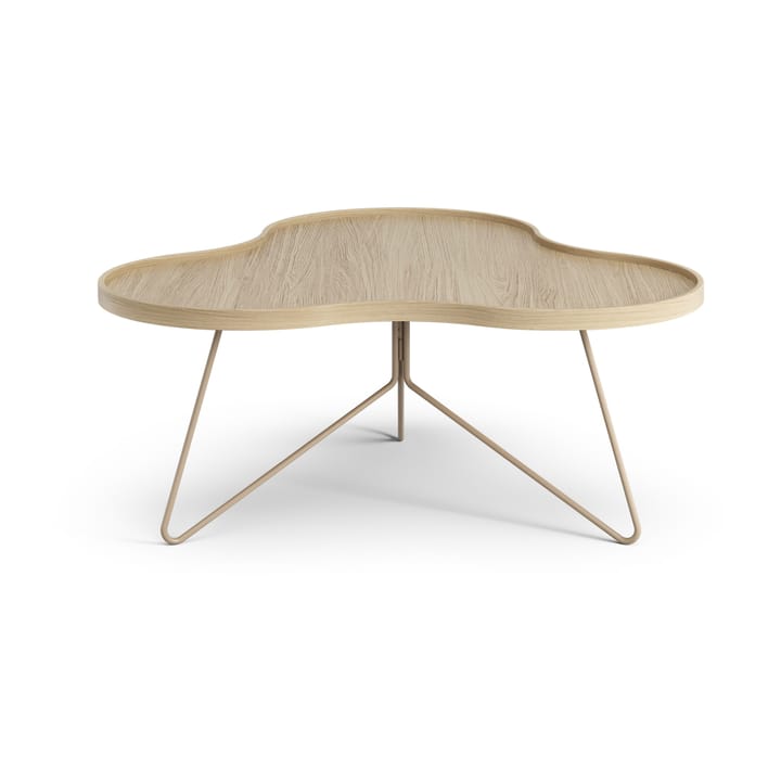 Flower mono tafel 84 x 90cm, H39 Gelakt eiken-nutmeg RAL1019 Swedese