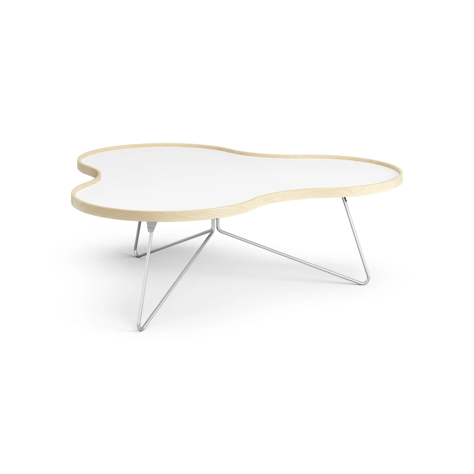 Flower tafel 107 x 114cm, H39 cm Berk gelakt Swedese