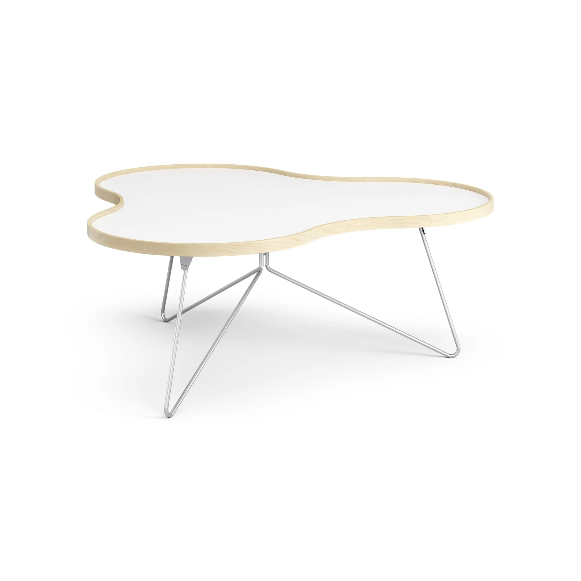 Flower tafel 107 x 114cm, H45cm Berk gelakt Swedese