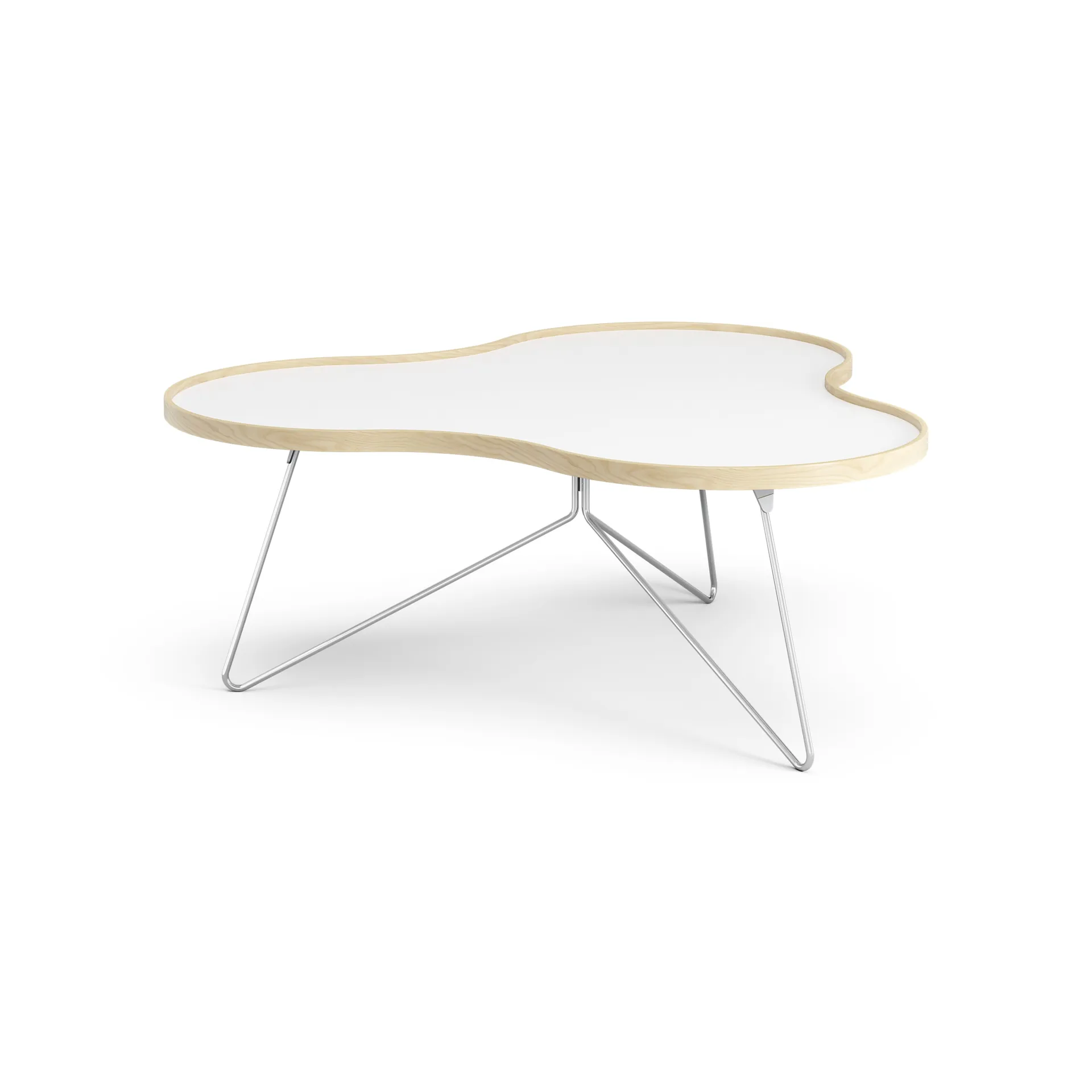 Flower tafel 107 x 114cm, H45cm Berk gelakt Swedese