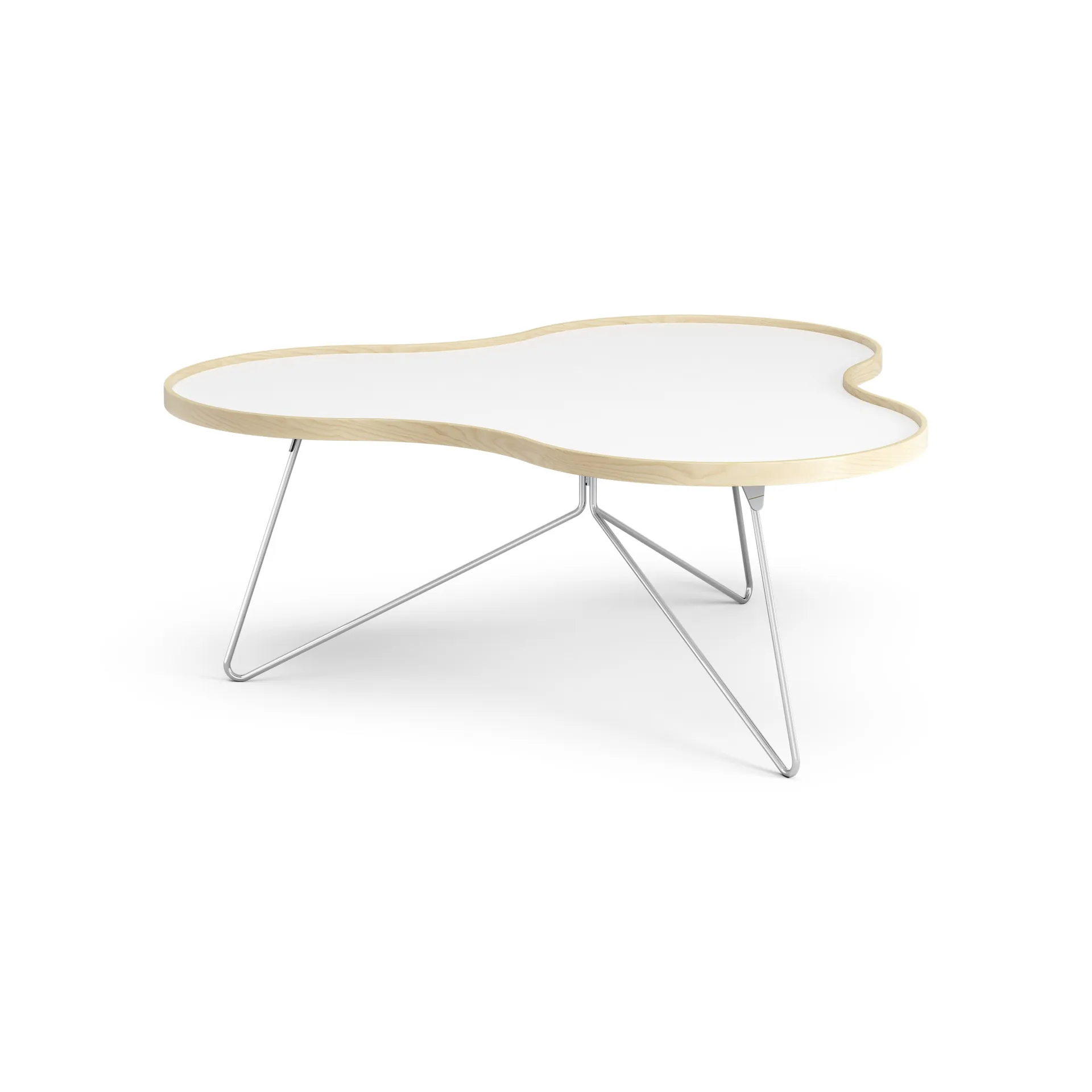 Flower tafel 107 x 114cm, H45cm Berk gelakt Swedese