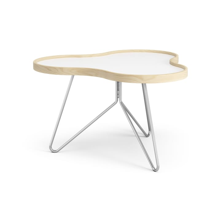 Flower tafel 62 x 66cm, H39 cm Berk gelakt Swedese