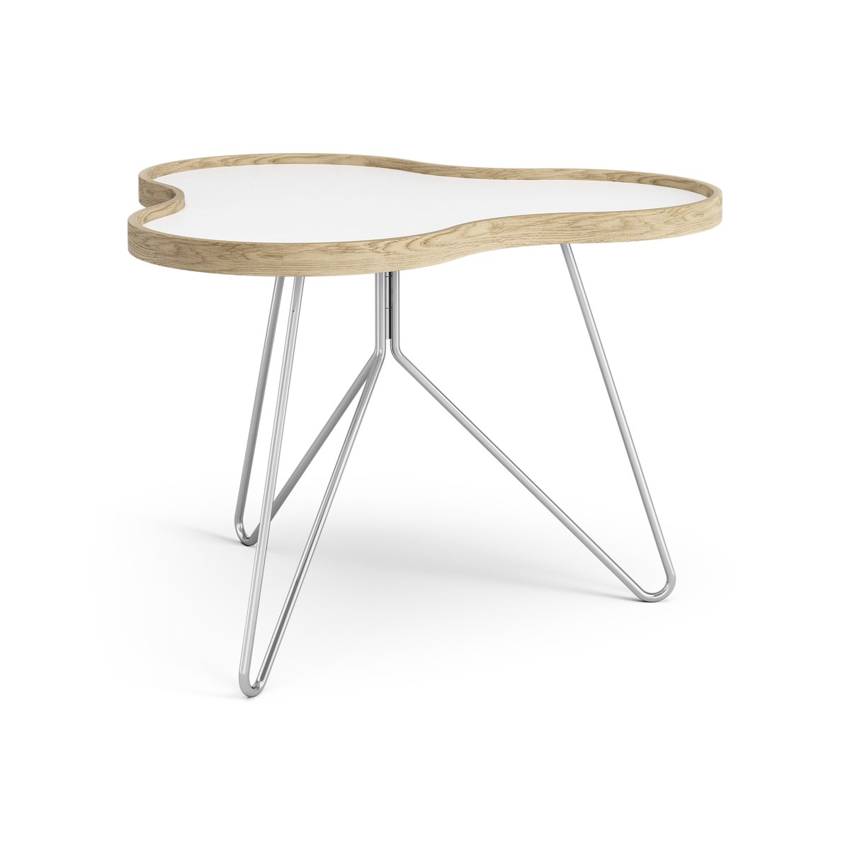 Swedese Flower tafel 62 x 66cm H45cm Eik gelakt | Scandinavisch Interieur | Salontafels | Wit