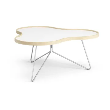 Flower tafel 84x90 cm - H39 cm-wit-berken-chroom - Swedese