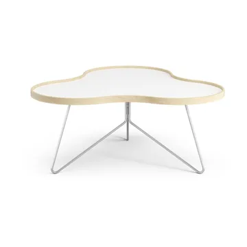 Flower tafel 84x90 cm - H39 cm-wit-berken-chroom - Swedese