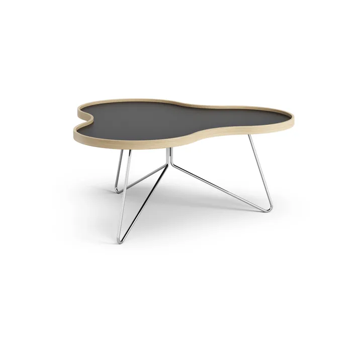 Flower tafel 84x90 cm - H39cm-zwart-eiken-chroom - Swedese