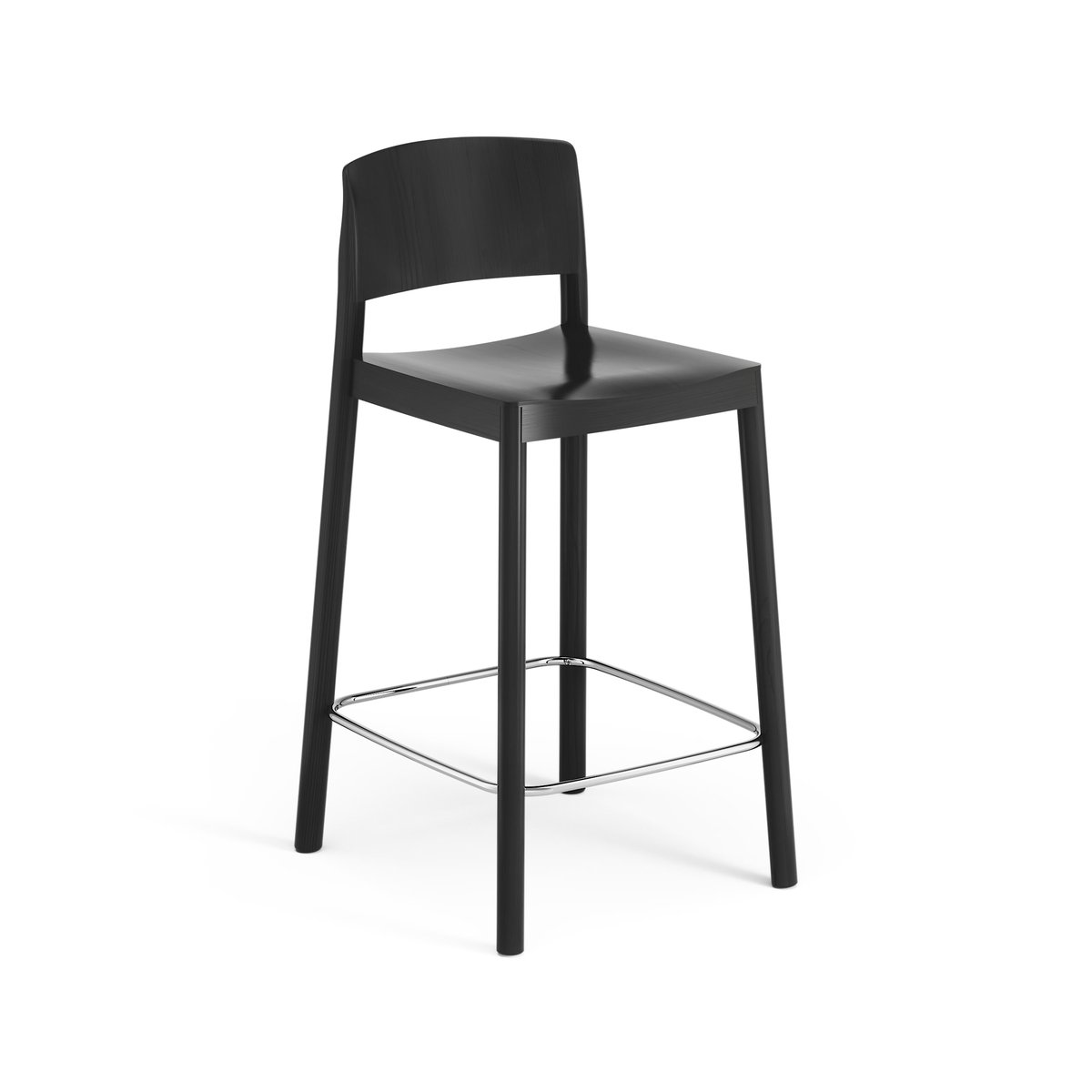 Swedese Grace barkruk 63cm Es zwart glanzend | Scandinavisch Interieur | Barstoelen | Zwart