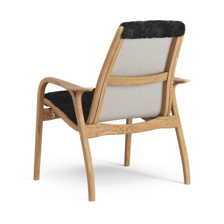 Laminett Fauteuil Eik geolied / schapenvacht, Black (zwart) Swedese