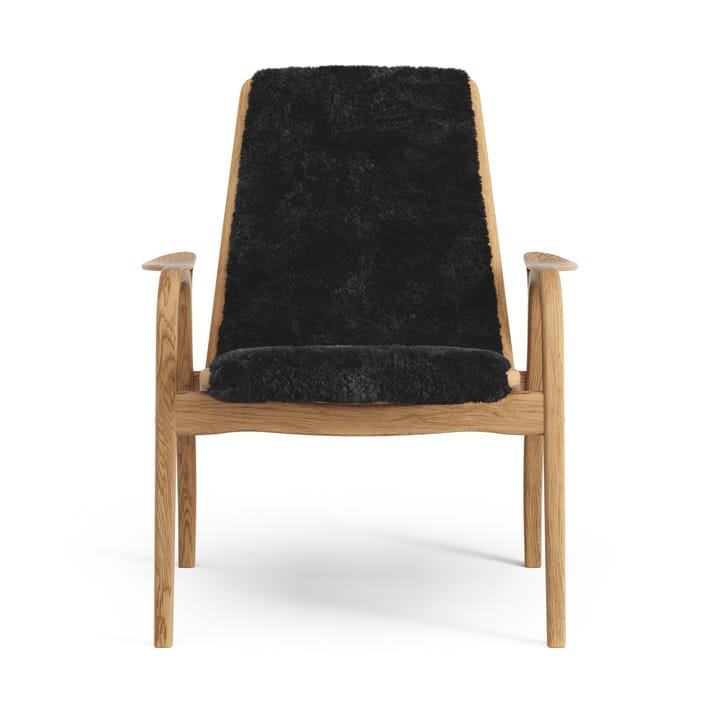 Laminett Fauteuil Eik geolied / schapenvacht, Black (zwart) Swedese