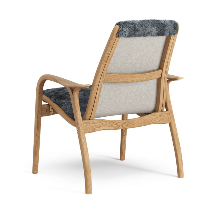 Laminett Fauteuil Eik geolied / schapenvacht, Charcoal (dunkelgrijs) Swedese