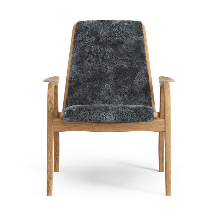 Laminett Fauteuil Eik geolied / schapenvacht - Charcoal (dunkelgrijs) - Swedese