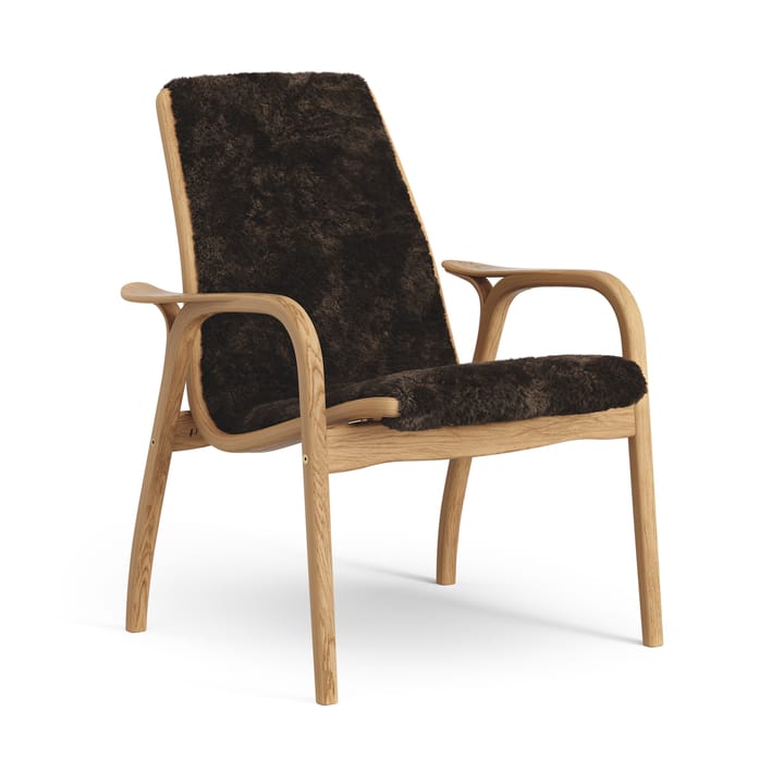 Laminett Fauteuil Eik geolied / schapenvacht - Espresso (bruin) - Swedese