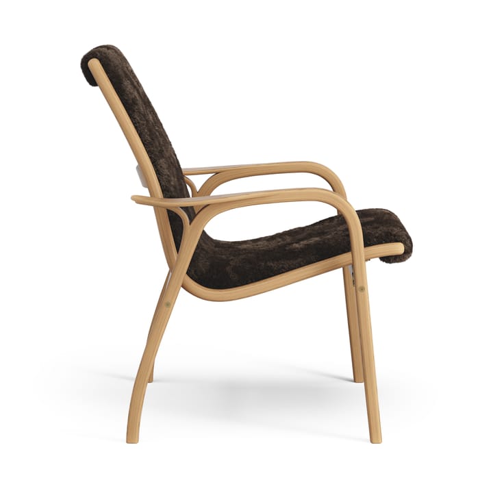 Laminett Fauteuil Eik geolied / schapenvacht, Espresso (bruin) Swedese
