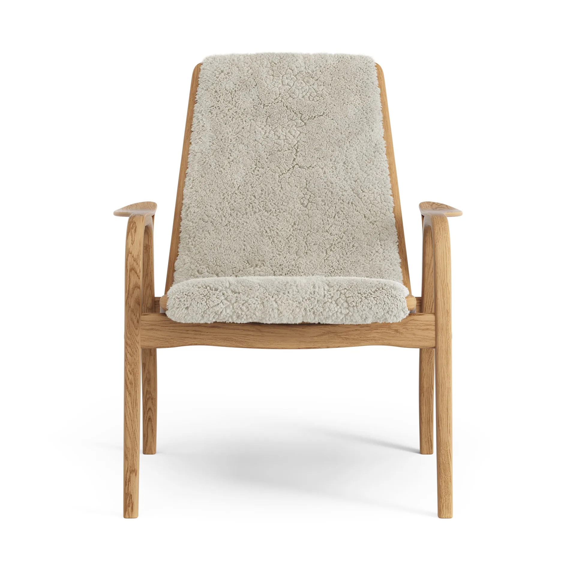 Laminett Fauteuil Eik geolied / schapenvacht, Moonlight (beige) Swedese