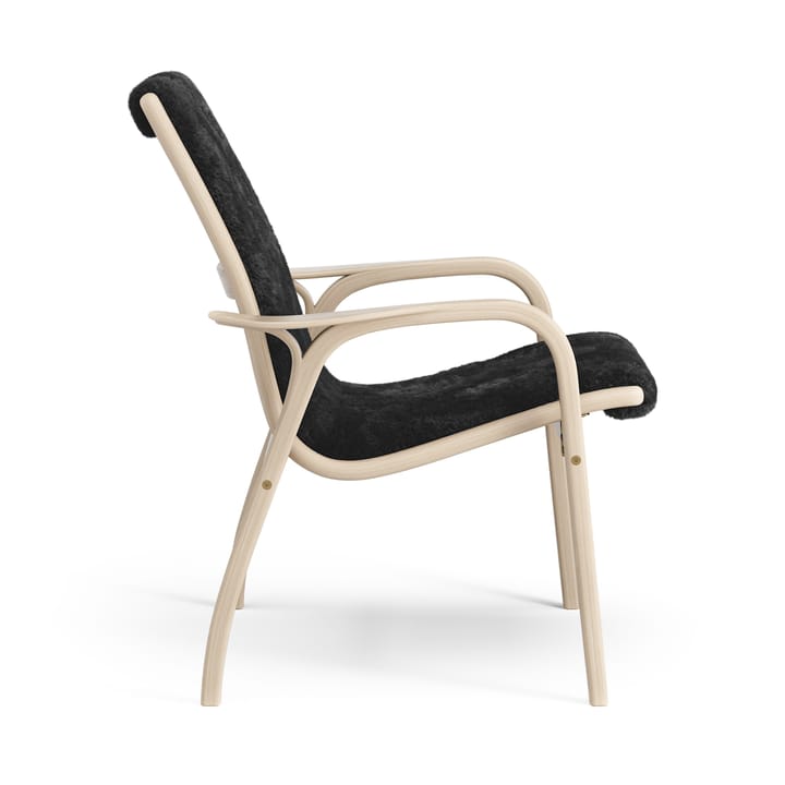 Laminett Fauteuil Eik wit gepigmenteerd / schapenvacht, Black (zwart) Swedese