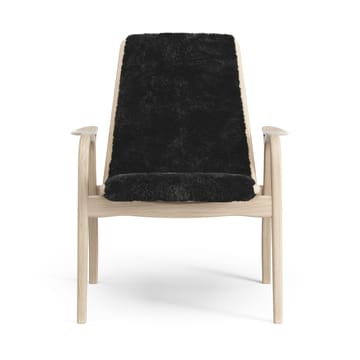 Laminett Fauteuil Eik wit gepigmenteerd / schapenvacht - Black (zwart) - Swedese