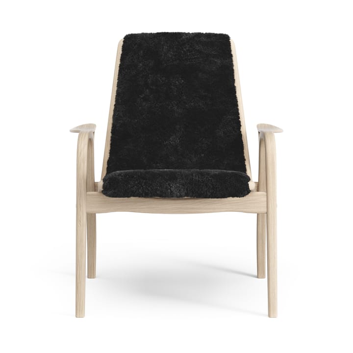 Laminett Fauteuil Eik wit gepigmenteerd / schapenvacht, Black (zwart) Swedese
