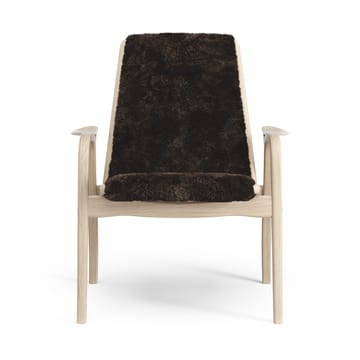 Laminett Fauteuil Eik wit gepigmenteerd / schapenvacht - Espresso (bruin) - Swedese