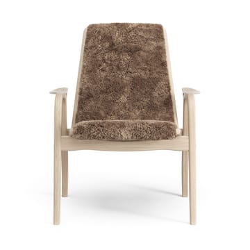 Laminett Fauteuil Eik wit gepigmenteerd / schapenvacht - Sahara (nougatbruin) - Swedese