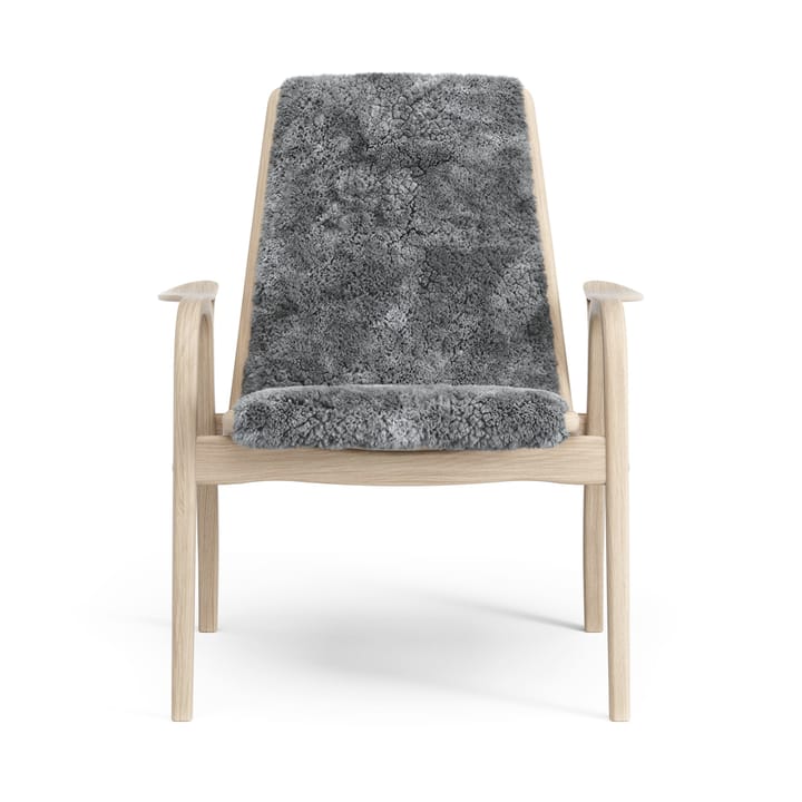 Laminett Fauteuil Eik wit gepigmenteerd / schapenvacht, Scandinavian Grey (grijs) Swedese