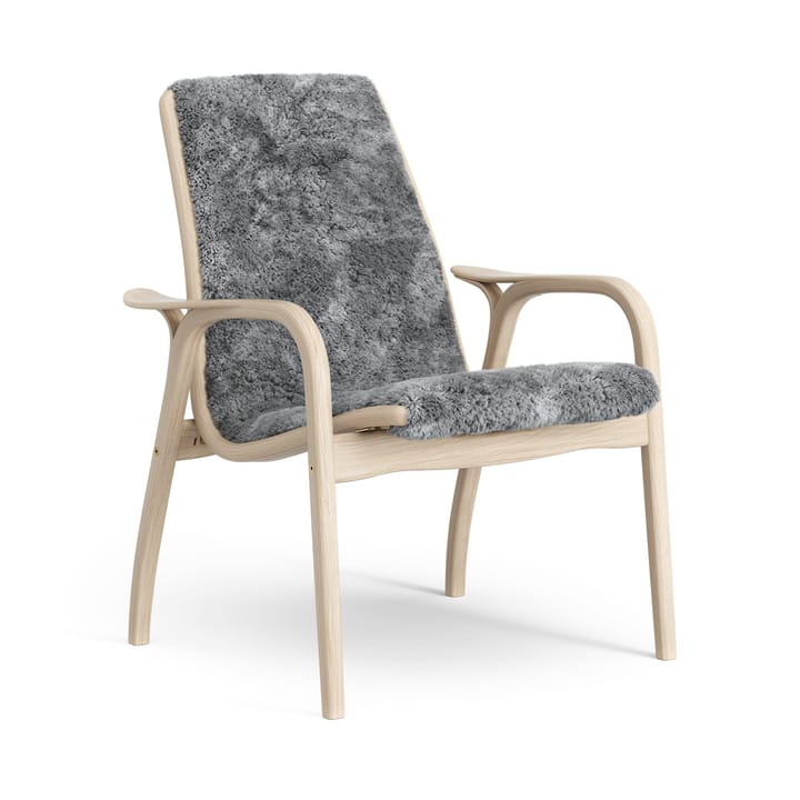 Laminett Fauteuil Eik wit gepigmenteerd / schapenvacht - Scandinavian Grey (grijs) - Swedese