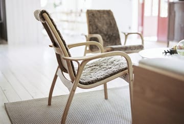 Laminett Fauteuil Eik wit gepigmenteerd / schapenvacht - Scandinavian Grey (grijs) - Swedese