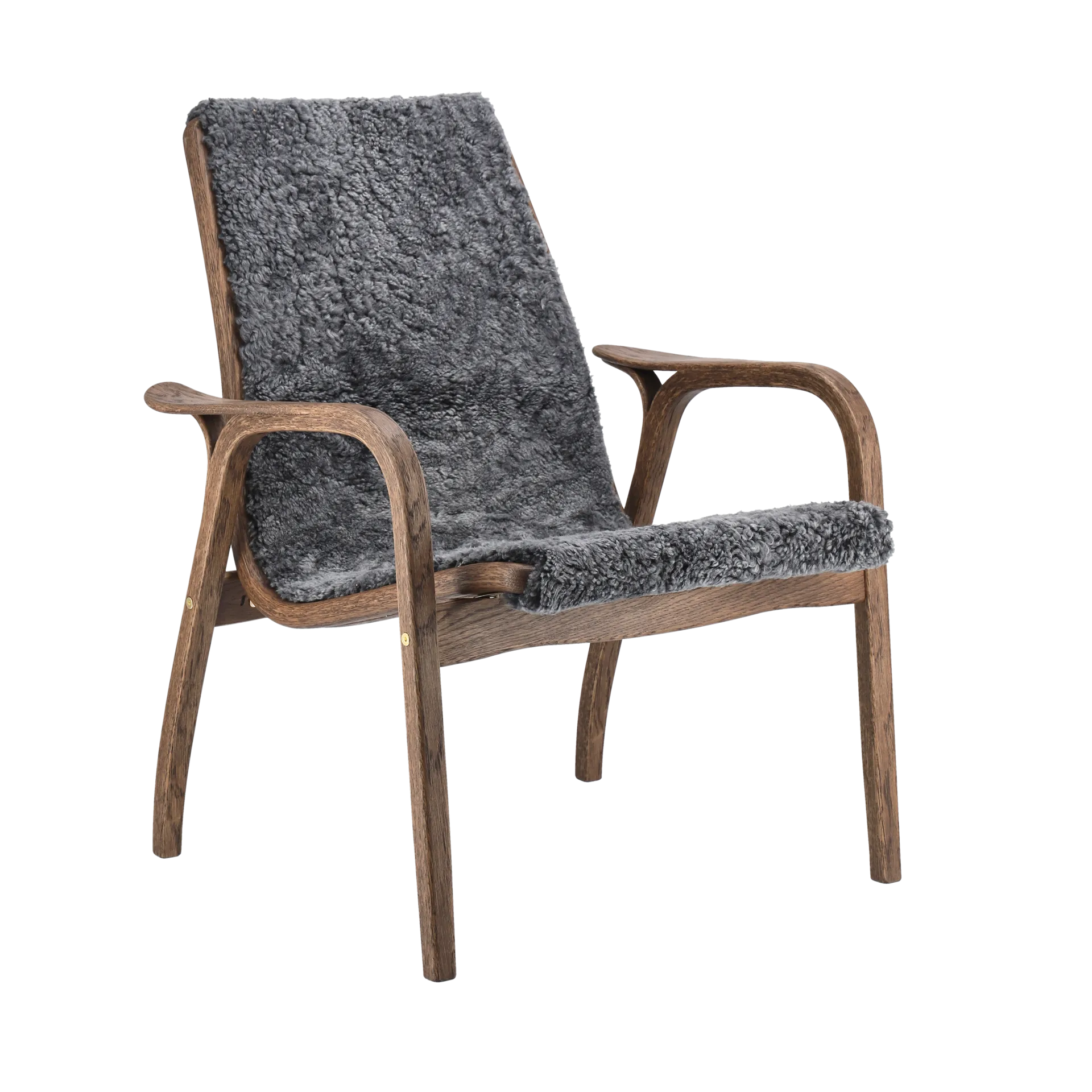 Laminett fauteuil eik/schapenvacht Special Edition, Rubio Monocoat Chocolate-Charcoal Swedese