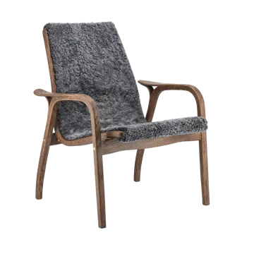 Laminett fauteuil eik/schapenvacht Special Edition - Rubio Monocoat Chocolate-Charcoal - Swedese
