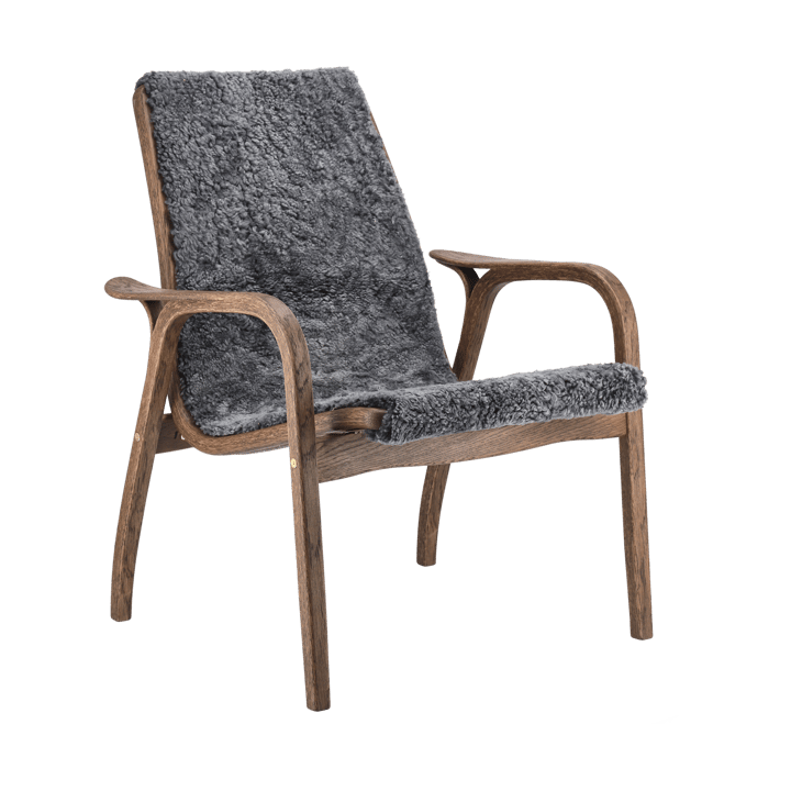 Laminett fauteuil eik/schapenvacht Special Edition - Rubio Monocoat Chocolate-Charcoal - Swedese