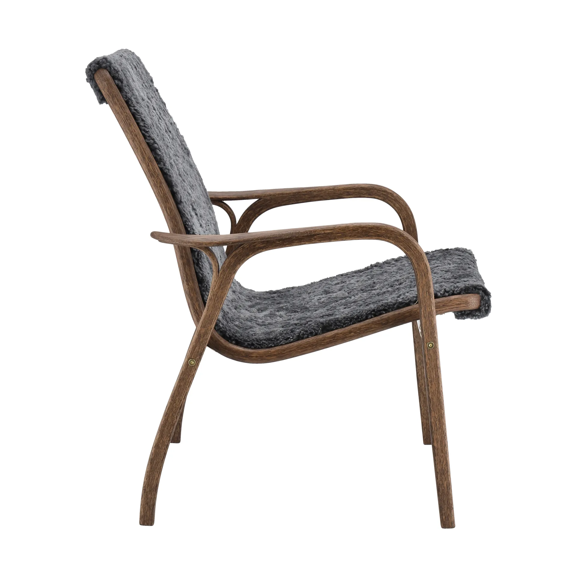 Laminett fauteuil eik/schapenvacht Special Edition, Rubio Monocoat Chocolate-Charcoal Swedese