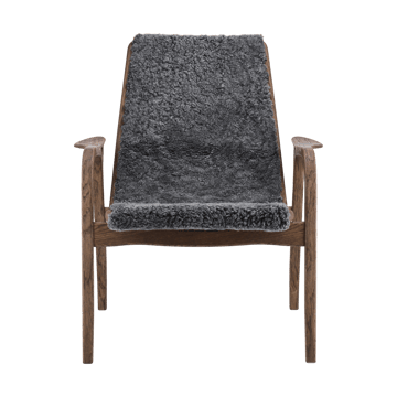 Laminett fauteuil eik/schapenvacht Special Edition - Rubio Monocoat Chocolate-Charcoal - Swedese