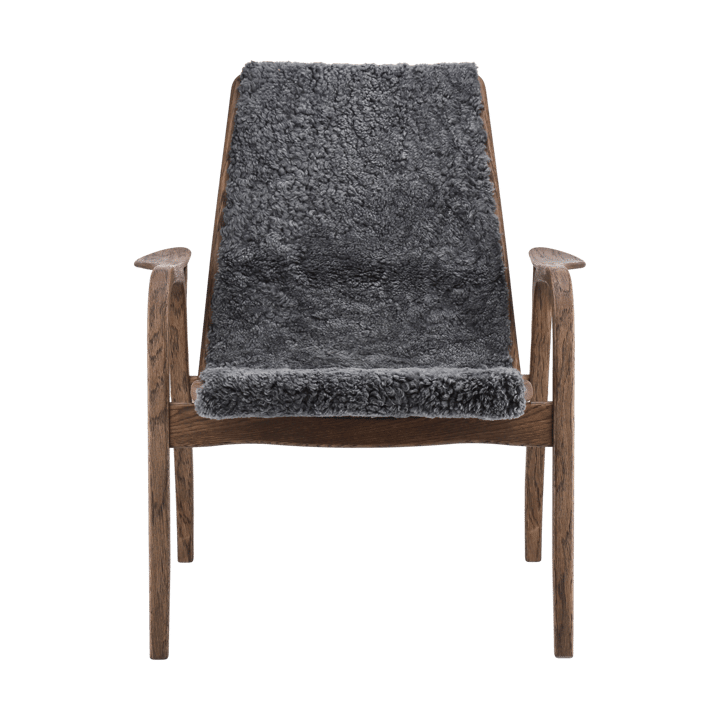 Laminett fauteuil eik/schapenvacht Special Edition - Rubio Monocoat Chocolate-Charcoal - Swedese