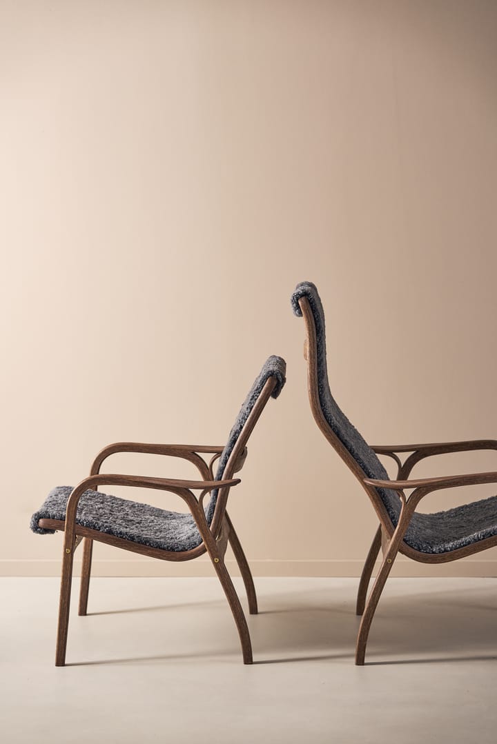 Laminett fauteuil eik/schapenvacht Special Edition, Rubio Monocoat Chocolate-Charcoal Swedese