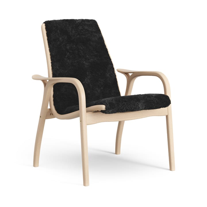 Laminett Fauteuil gelakt Beuken / schapenvacht - Black (zwart) - Swedese