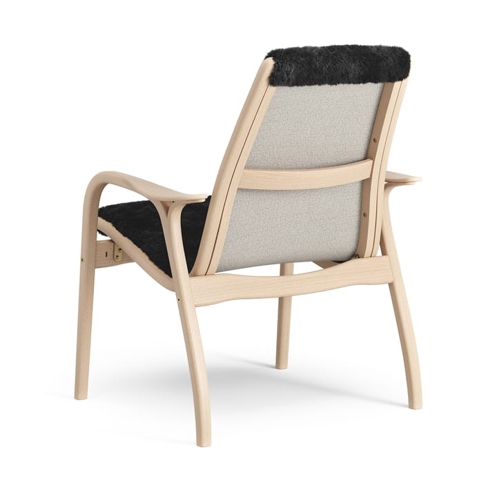 Laminett Fauteuil gelakt Beuken / schapenvacht, Black (zwart) Swedese