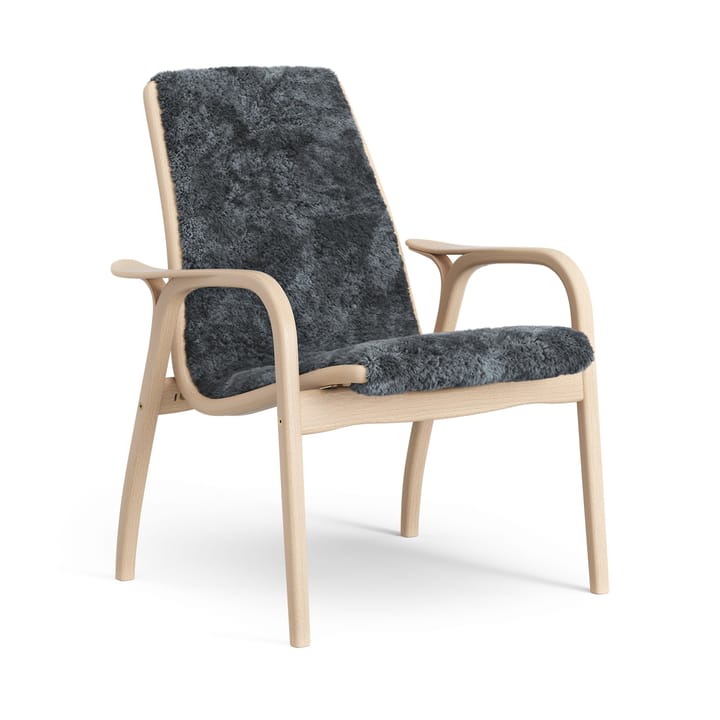 Laminett Fauteuil gelakt Beuken / schapenvacht - Charcoal (donkergrijs) - Swedese