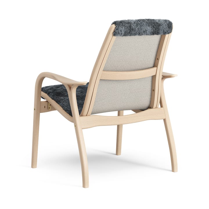 Laminett Fauteuil gelakt Beuken / schapenvacht, Charcoal (donkergrijs) Swedese