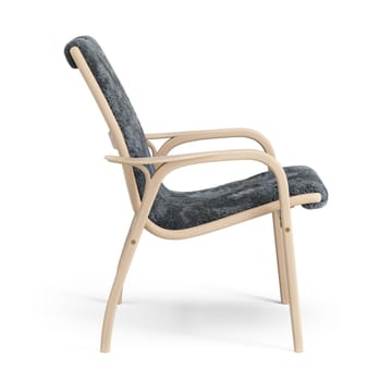 Laminett Fauteuil gelakt Beuken / schapenvacht - Charcoal (donkergrijs) - Swedese