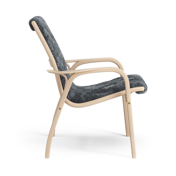 Laminett Fauteuil gelakt Beuken / schapenvacht, Charcoal (donkergrijs) Swedese