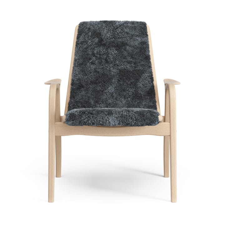 Laminett Fauteuil gelakt Beuken / schapenvacht, Charcoal (donkergrijs) Swedese