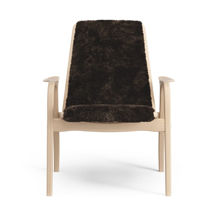Laminett Fauteuil gelakt Beuken / schapenvacht, Espresso (bruin) Swedese