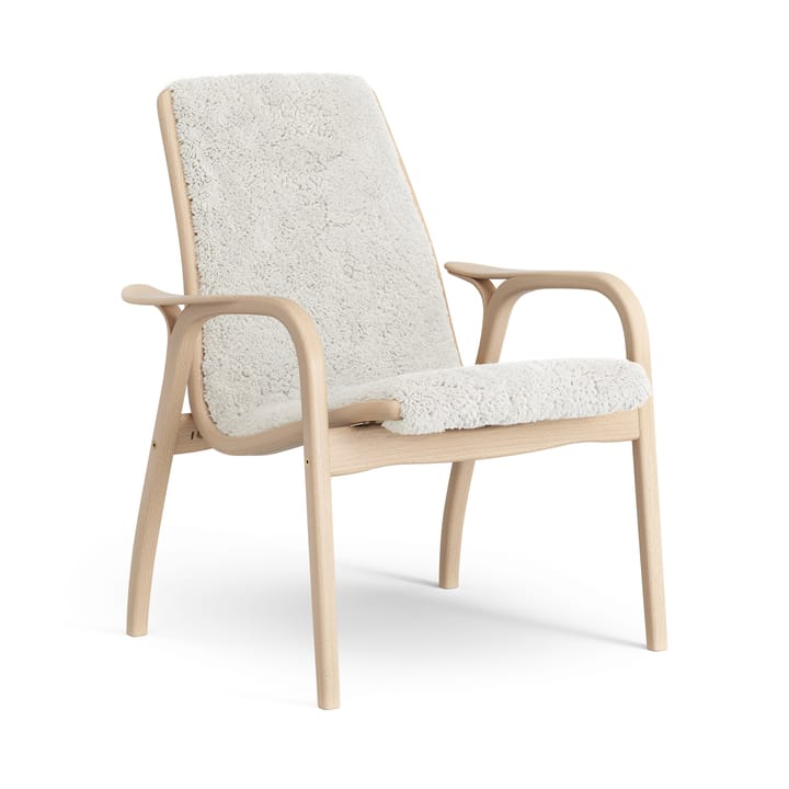 Laminett Fauteuil gelakt Beuken / schapenvacht - Offwhite (wit) - Swedese