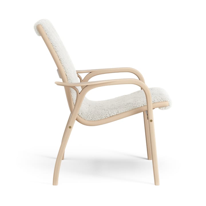 Laminett Fauteuil gelakt Beuken / schapenvacht, Offwhite (wit) Swedese