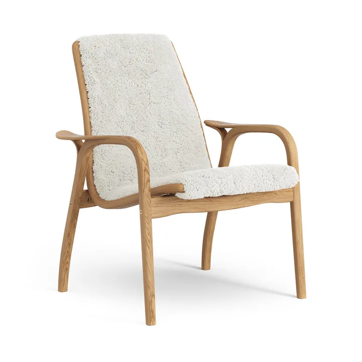 Laminett fauteuil geolied eiken/schapenvacht - Offwhite (wit) - Swedese