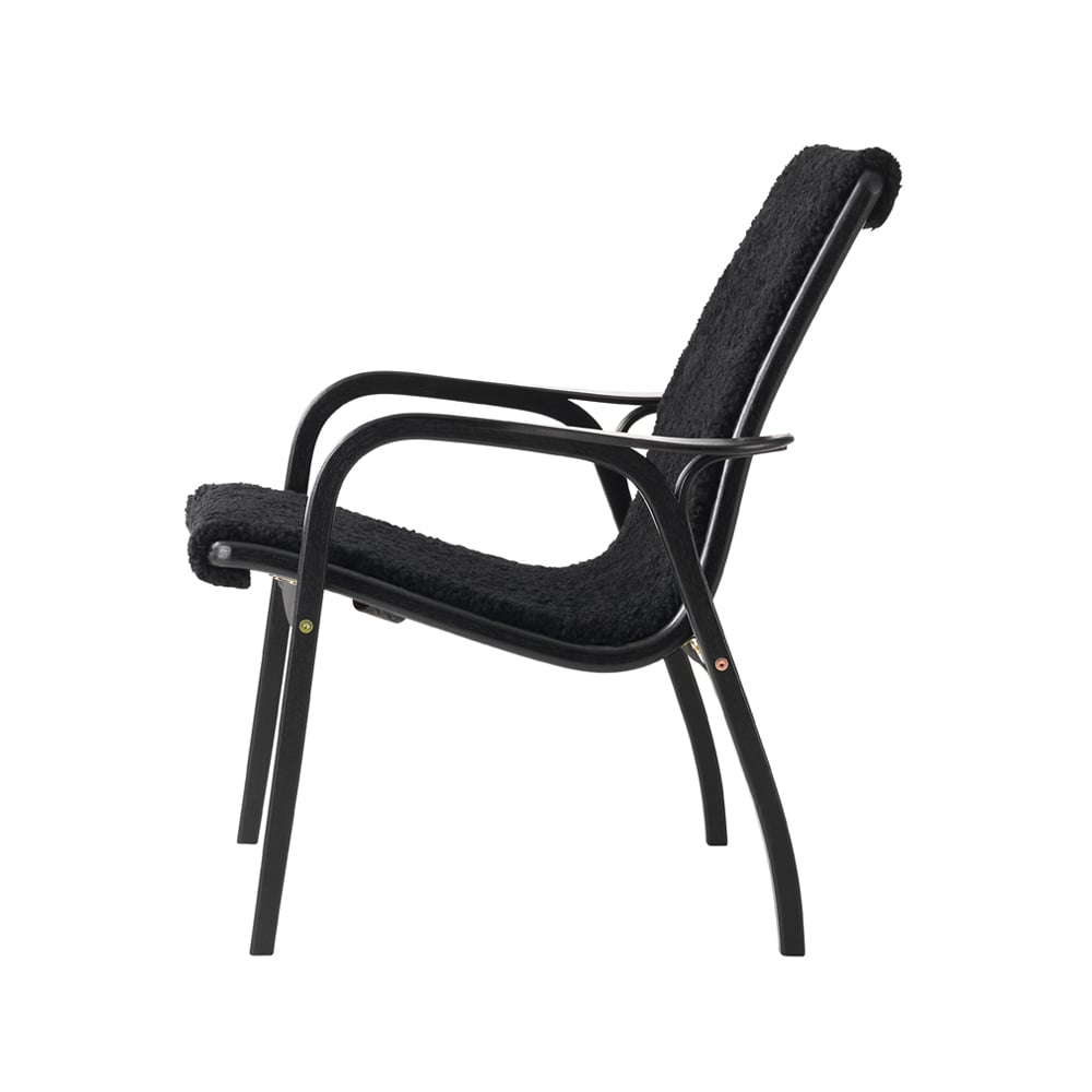 Swedese Laminett Fauteuil Schapenvacht black-zwartgebeitst beukenhout