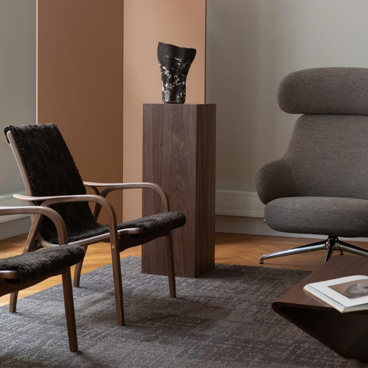 Laminett Fauteuil, Schapenvacht black-zwartgebeitst beukenhout Swedese